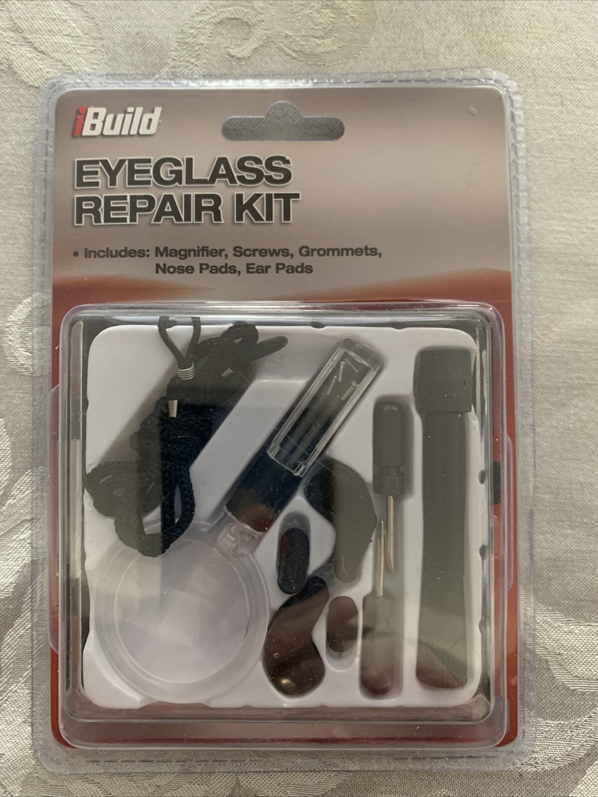 Build Eye Glass Repair Kit Includes Magnifier, Screws, Grommets, Nose/ear Pads
