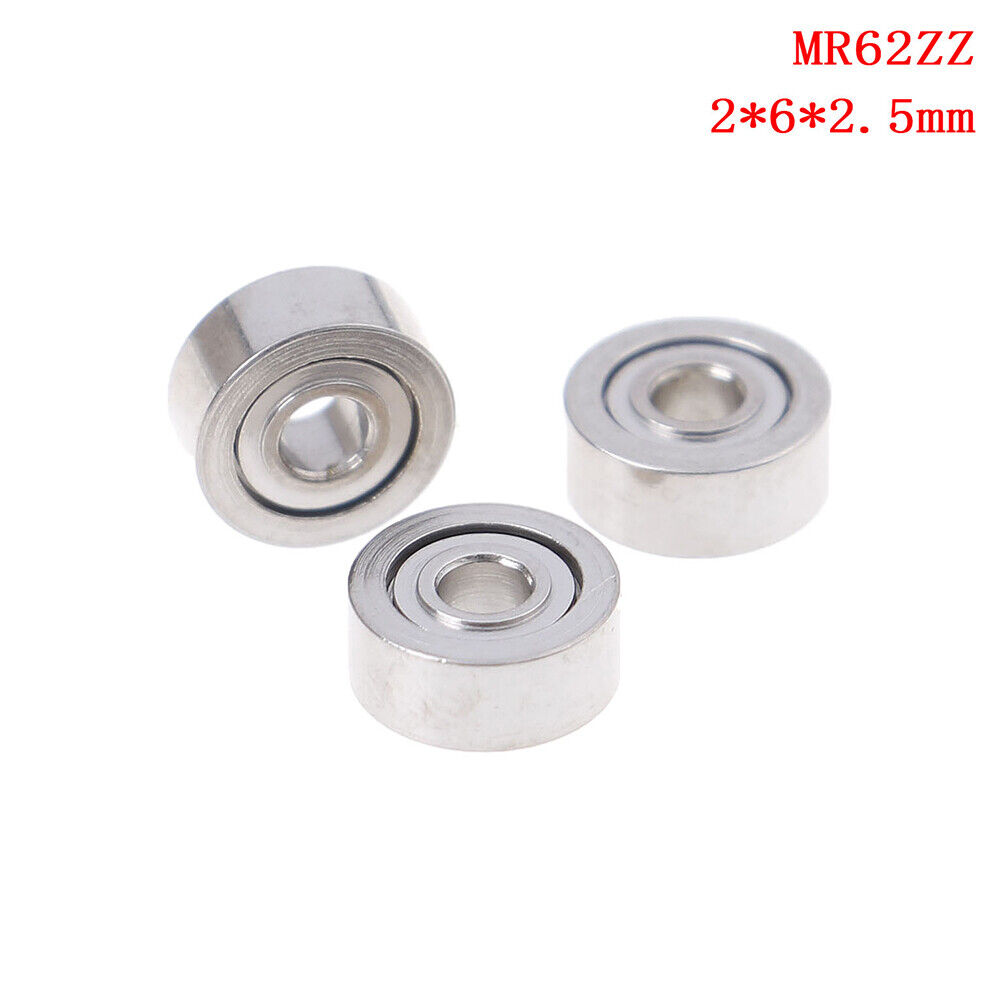 10pcs Mr62zz (2x6x2.5mm) Metal Shielded Precision Ball Bearings Mini Bearita