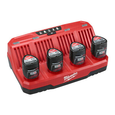 Milwaukee 48-59-1204 M12 Li-ion Four Bay Sequential Battery Charger New