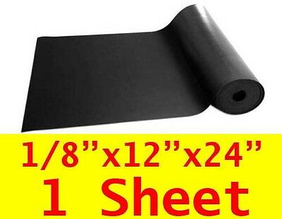 1/8" Thick Neoprene Rubber Sheet 12" X 24" Long 60 Duro Black Free Usa Shipping