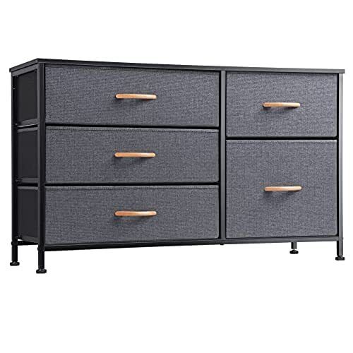 Dresser For Bedroom With 5 Drawers, Storage Fabric Drawer Organizer For Closet