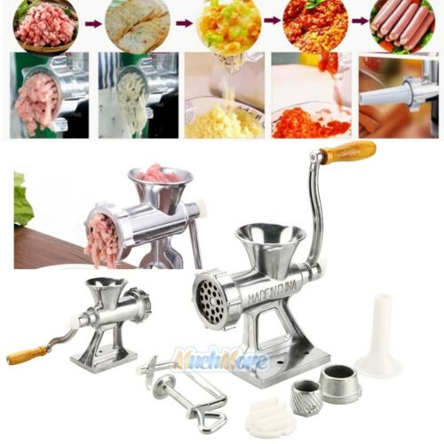 Heavy Duty Manual Meat Grinder Hand Operated Mincer Food Kitchen Maker Machine