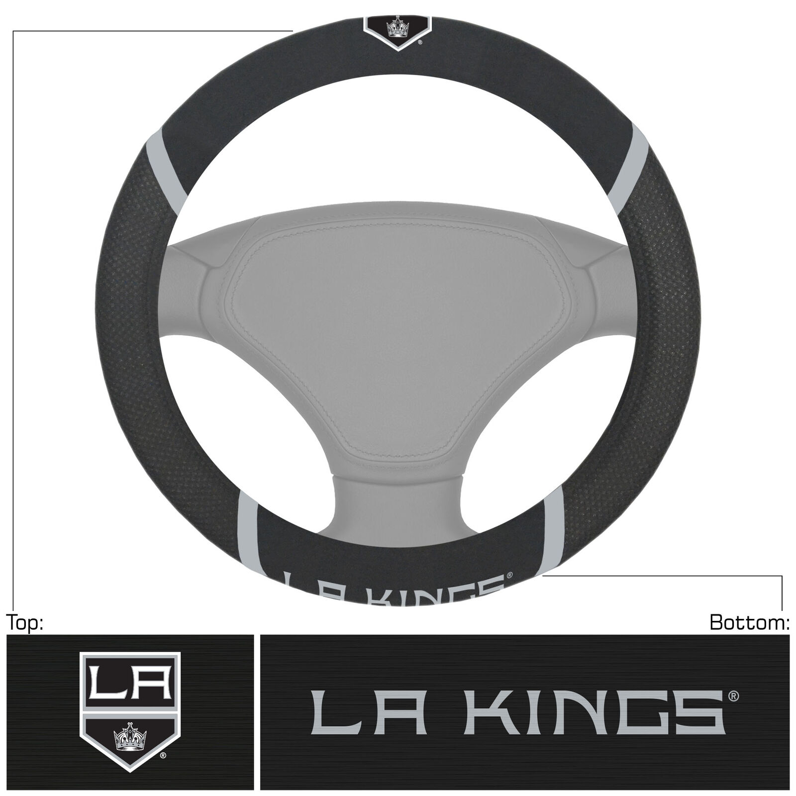 Nhl - Los Angeles Kings Embroidered Steering Wheel Cover