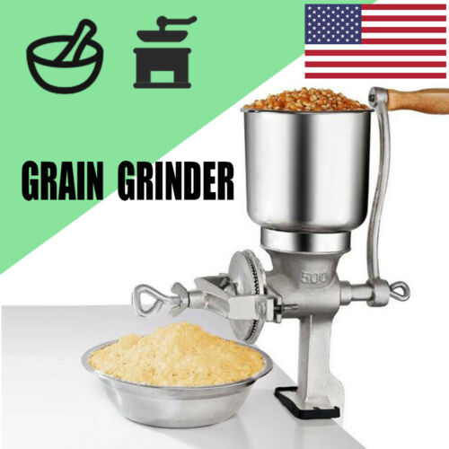 Tall Cast Iron Mill Grinder Hand Crank Manual Grains Corn Wheat Coffee Nut Mill