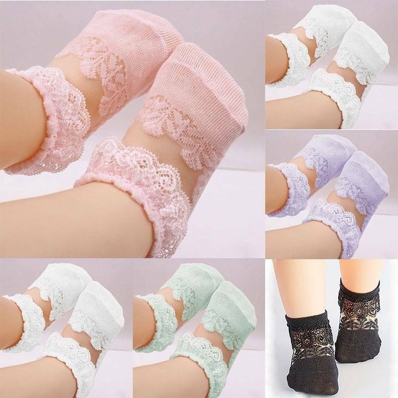 Newborn Baby Lace Soft Toddler Socks Girls Breathable Kids Socks 22 Many Colors